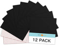 HTVRONT Glossy Black Permanent Vinyl 12 Pack 12"x12" Compatible by HTVRONT