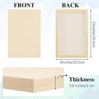 Aodaer 8 Pack Wood Panels 8 x 12 Inch Wooden Panels Canvas Unfinished Craft - Image 2