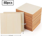 ilauke Wood Squares 5x5 Inch, Wooden Squares - Image 8