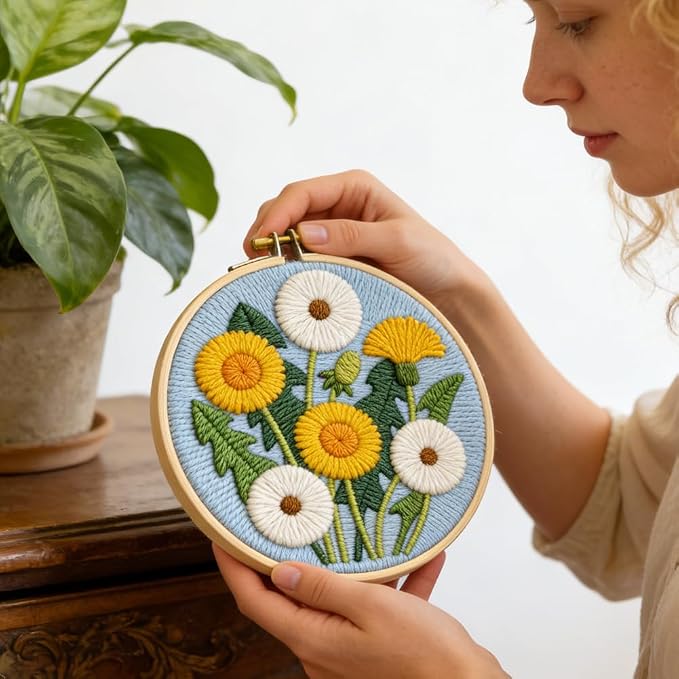 INFUNLY Dandelion Daisy Punch Needle Kit - Image 7