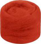 JeogYong Needle Felting Wool, 1.76oz Wool Roving Chunky Wool Yarn, Dark Orange by JeogYong