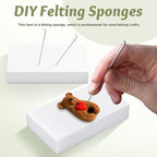 8pcs High Density Sponge Block Wooden Needle Holder Wool Felting Foam Needle - Image 3