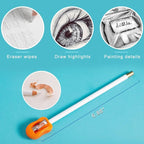 leuapl Eraser Pencils Set for Artists, Wooden Sketch Professional Highlight - Image 3