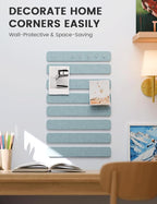 Fluxynara Cork Board Alternative Felt Strip Board 8-Pack 13"x2", Office Pin - Image 4