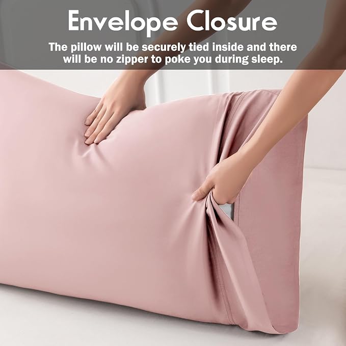 Pillowcases King Size 2 Pack, Cooling Viscose from Bamboo Pillow Cases - Image 4