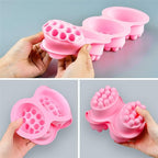 2 Pcs Massage Mold, SJ 4 Cavity Silicone Massage Bar Soap Mold, Food Grade - Image 4