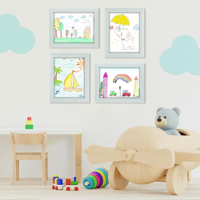 Kids Art Frames, 8.5x11 Front Opening Kids Artwork Frames Changeable, Pale - Image 5