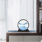 BGFJYUK Moving Sand Art Picture in Motion, Round Tempered Glass 3D Deep Sea - Image 8