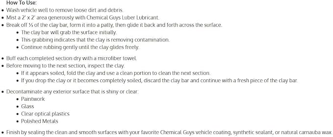Chemical Guys, OG Clay Bar & Luber Synthetic Lube Kit, Medium Duty, 2-Piece | - Image 15