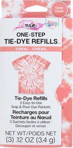 Tulip One-Step Tie-Dye Kit, 3 Fabric Dye Refill Packs by Tulip