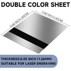 5PCS Laser Engraving Double Color ABS Plastic Sheet, Two-Tone Laserable - Image 2