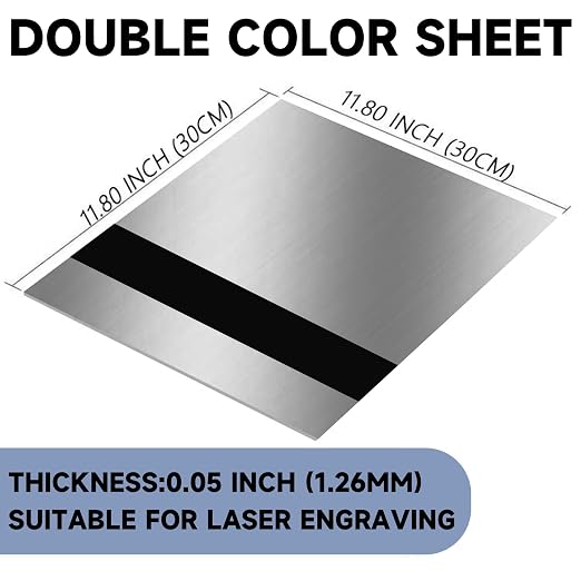 5PCS Laser Engraving Double Color ABS Plastic Sheet, Two-Tone Laserable - Image 2