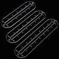 PH PandaHall 6pcs 3 Sizes Zipper Making Templates by PHPandaHall