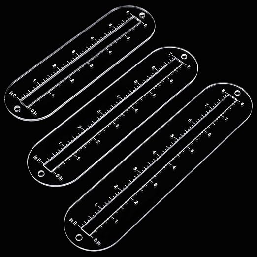 PH PandaHall 6pcs 3 Sizes Zipper Making Templates by PHPandaHall