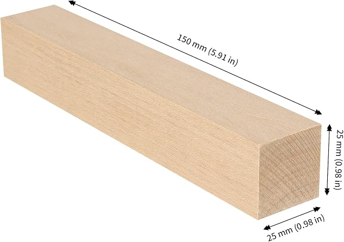 JAPCHET 20 PCS 6 x 1 x 1 Inch Basswood Carving Blocks, Natural Whittling Blocks - Image 2