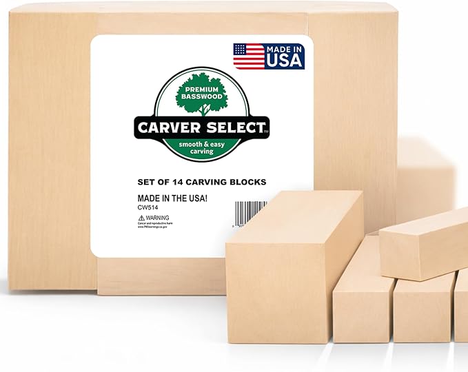Basswood Carving Blocks Set of 14 – Wood Carving Kit by Unknown