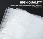 Trading Card Sleeve Pages, PANDRI 100 Pack 9 Pocket Trading Card Storage Album - Image 3