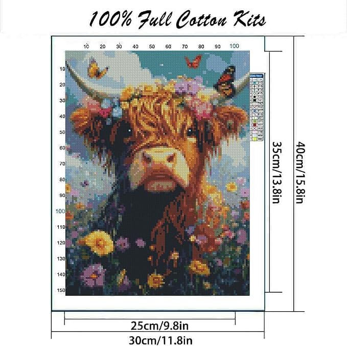 MYBISYMQQ Highland Cow Cross Stitch Kits - Image 2