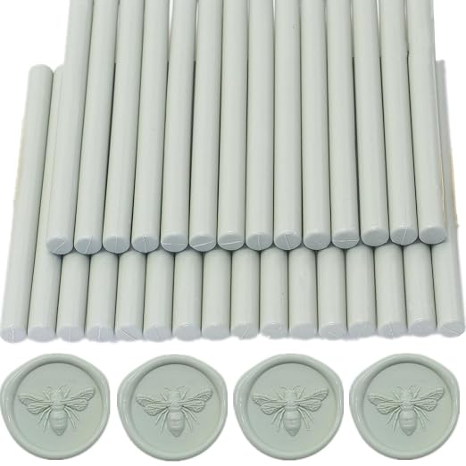Sage Green Wax Seal Sticks, Vanilla Green Sealing Wax Gun Sticks Great by ONWINPOR