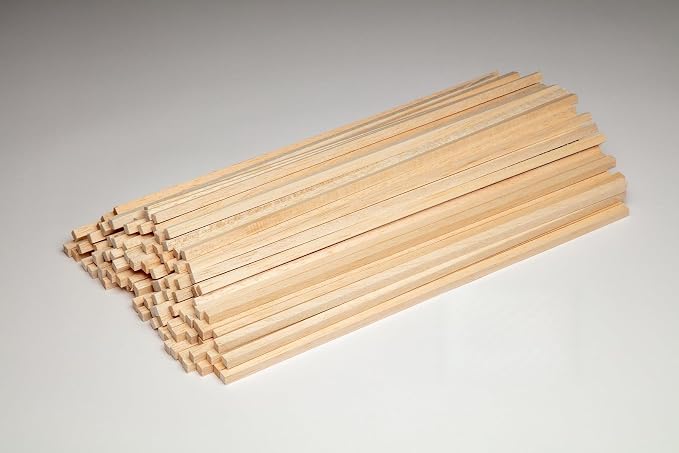 36 inch Balsa Wood Sticks Dowels, Model Grade Hobby Craft Balsa Wood Thin Plank by BINOS