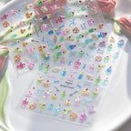 Summer Nail Art Stickers Decals Cherry Cake 5D Embossed Jelly Nail Decals 1PCS - Image 4