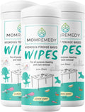 MOMREMEDY Hydrogen Peroxide Cleaning Wipes | All Purpose Cleaner and Stain Remover | Multipurpose for Kitchen, Bathroom, All Surfaces