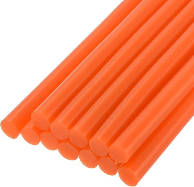 uxcell Mini Hot Glue Sticks for Glue Gun 11mm x 100mm Bright Orange 12pcs by uxcell