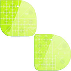 Kigley 2 Pcs Curved Corner Cutter Quilt Ruler Acrylic Sewing Patchwork Template by Kigley