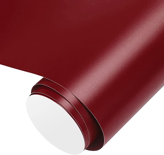 Gatichetta Maroon Vinyl Burgundy Self Adhesive Vinyl Craft Permanent Vinyl Roll by Gatichetta