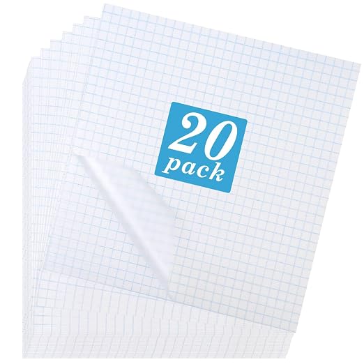selizo 20 Pack Clear Transfer Tape, Contact Paper Decal Transfer Sheet Low Tack by selizo