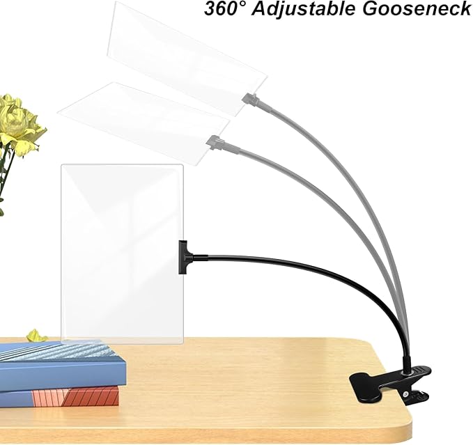 5X Magnifying Glass with Clip for Reading, 10x6 inch Large Full Page Magnifier - Image 5