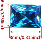 AierCrystal Aquamarine Color Cubic Zirconia Loose Beads Unset - Image 2