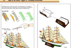 1:300 Portugal Sagres II Sail Training Ship Paper Military Armored Vehicle - Image 6