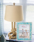 Beach Picture Frame 8x10 Blue, Mother of Pearl Picture Frame, Mosaic Glass Frame - Image 5