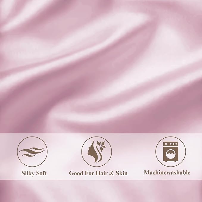 Standard Satin Pillowcase for Hair 2pc, Similar to Silk Pillow Cases, Easier - Image 5