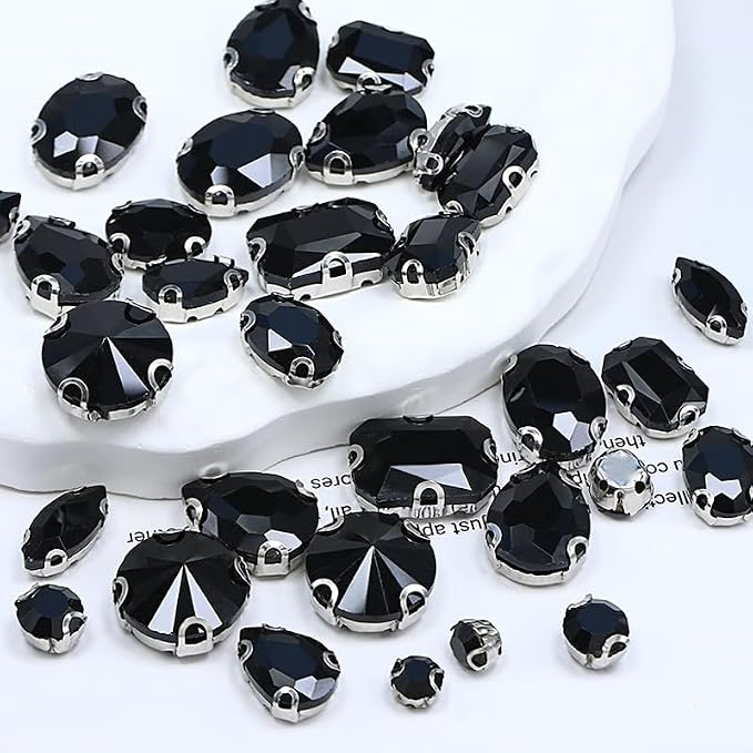 Sew on Rhinestone, Bags and Sewing Accessories，Black - Image 4