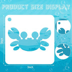 Augshy 56 Pieces Small Summer Sea Ocean Beach Stencils - Image 2