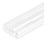 MECCANIXITY 10pcs Acrylic Square Rods 1/8" x 14" Clear Acrylic Dowel Rods by MECCANIXITY