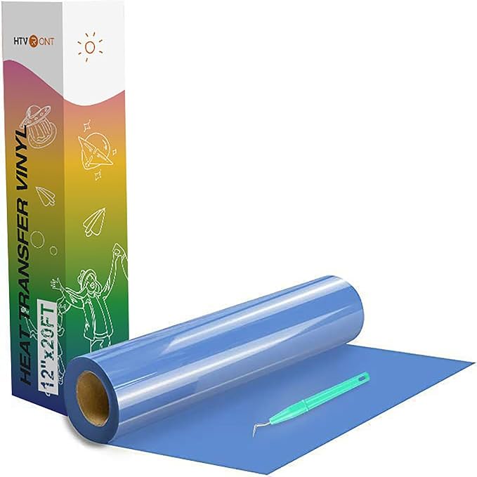 HTVRONT Heat Transfer Vinyl Sky Blue HTV Rolls, Sky Blue Heat Transfer Vinyl by HTVRONT