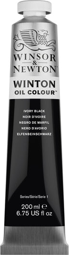 Winsor & Newton Winton Oil Color, 200ml Tube, Ivory Black - Image 11