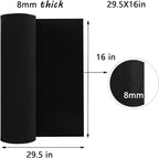 AMZQNART EVA Foam 8mm, Cosplay Foam 16x29.5 inch Black, High Density 90 kg/m³ - Image 2