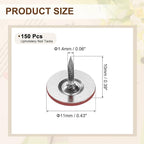 uxcell 150Pcs Upholstery Tacks, 11mmx10mm Flat Head Thumb Tack Decorative - Image 2