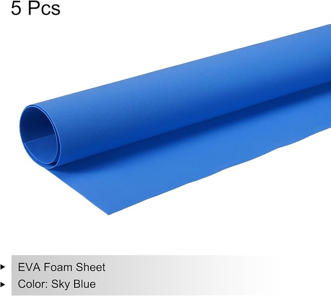 MECCANIXITY EVA Foam Sheets Sky Blue 19.7 Inch x 19.7 Inch 1mm Thick Crafts - Image 3