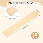 MECCANIXITY 10Pcs Wood Strips Slats, 5/32" x 2" x 12" Thin Wood Sticks Flat - Image 2