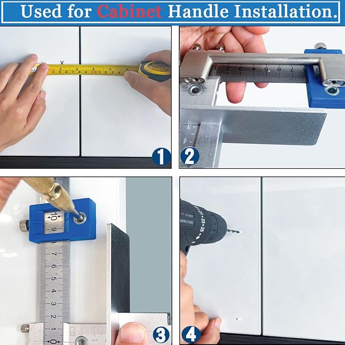 King&Charles Metal Cabinet Hardware Jig & Auto Center Punch Set | Avoid Jitter - Image 4
