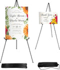 JEAWIWI 2PCS Black Easel Stand for Wedding Sign Stand, 66 Inch Portable by JEAWIWI