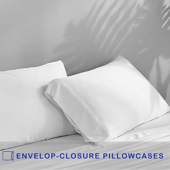 ACCURATEX Cooling Pillow Cases Queen Size Set of 2, Rayon Derived from Bamboo - Image 4
