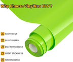 VinylRus Heat Transfer Vinyl-12” x 20ft Apple Green Iron on Vinyl Roll - Image 3