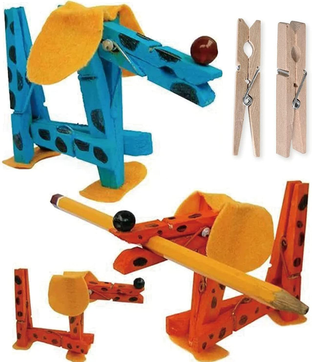 1.9 Inch Red Strong Wood Clothes Pins Hold Xmas Cards Papers Scrapbooking Gloves Socks Laundry Clip with Twine Pack 50