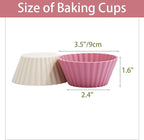 Large Silicone Muffin Cups, 12 Pack Reusable Cupcake Liners 3.54inch Baking - Image 4